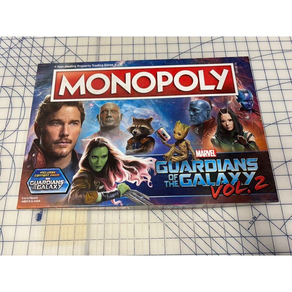 USAOpoly Monopoly - Guardians of the Galaxy Vol. 2 Box Excellent Cond. COMPLETE